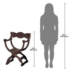 Medieval Cross Walnut Mahogany Frame Chair by Design Toscano -Steve Silver Online Store walnut design toscano accent chairs gr122 44 1000