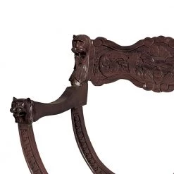 Medieval Cross Walnut Mahogany Frame Chair by Design Toscano -Steve Silver Online Store walnut design toscano accent chairs gr122 4f 1000