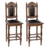 Charles II 53 in. Brown High Back Mahogany Extra Tall Height Bar Stool with Leather Seat (Set of 2) by Design Toscano 2 Charles II 53 in. Brown High Back Mahogany Extra Tall Height Bar Stool with Leather Seat (Set of 2) by Design Toscano -Steve Silver Online Store walnut design toscano bar stools af91853 64 1000