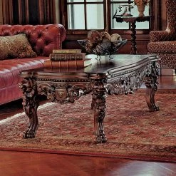 The Lord Raffles Grand Hall 55 in. Brown Standard Rectangle Top Wood Lion Leg Coffee Table by Design Toscano 13 The Lord Raffles Grand Hall 55 in. Brown Standard Rectangle Top Wood Lion Leg Coffee Table by Design Toscano -Steve Silver Online Store walnut design toscano coffee tables af7280 31 1000