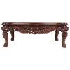 The Lord Raffles Grand Hall 55 in. Brown Standard Rectangle Top Wood Lion Leg Coffee Table by Design Toscano -Steve Silver Online Store walnut design toscano coffee tables af7280 64 1000