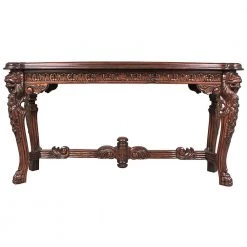 Lord Raffles Grand Hall 57.5 in. Brown Standard Rectangle Top Wood Lion Leg Console by Design Toscano 13 Lord Raffles Grand Hall 57.5 in. Brown Standard Rectangle Top Wood Lion Leg Console by Design Toscano -Steve Silver Online Store walnut design toscano console tables af57226 c3 1000