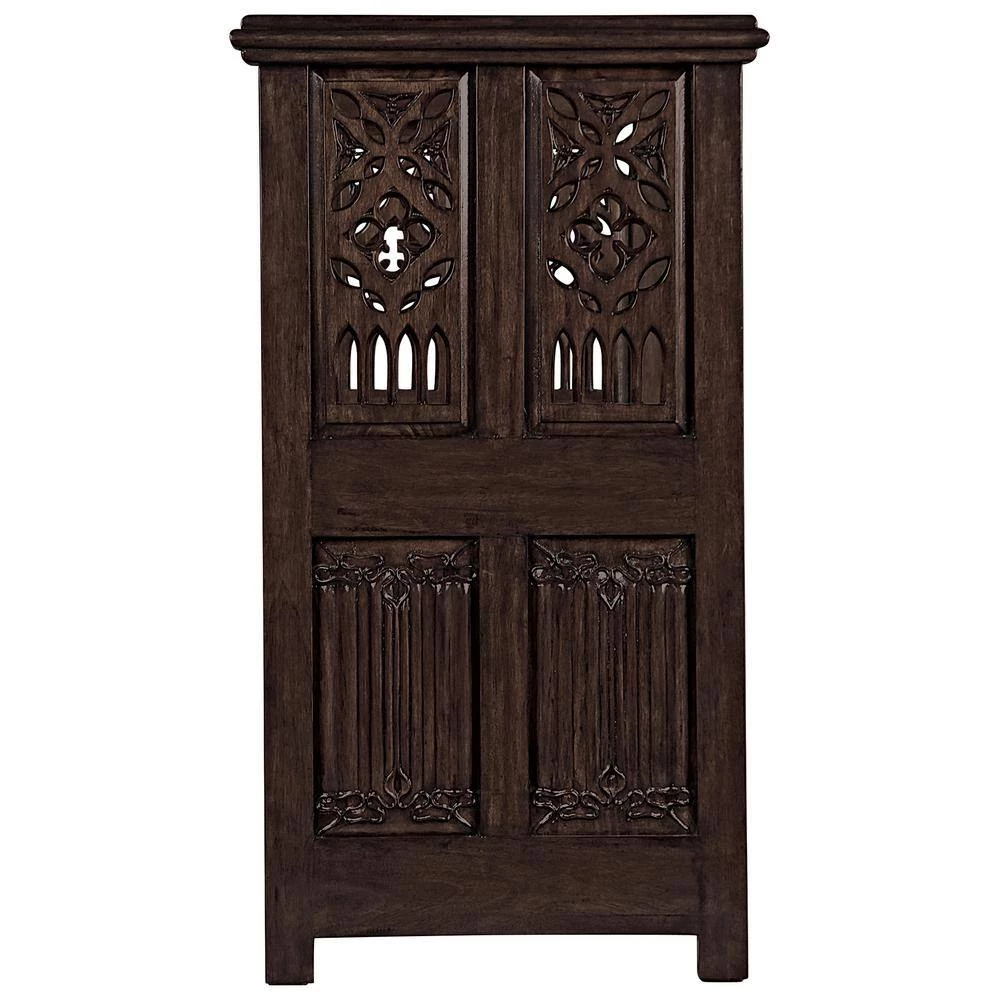 Canterbury Abbey Brown Walnut Gothic Bench 38.5 in. H x 48.5 in. W x 21 in. D by Design Toscano 5 Canterbury Abbey Brown Walnut Gothic Bench 38.5 in. H x 48.5 in. W x 21 in. D by Design Toscano - Image 3