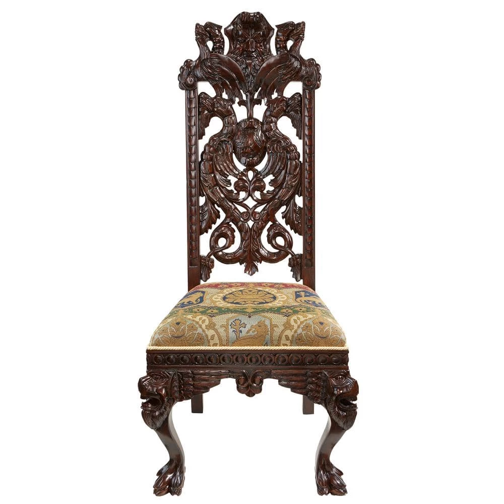 Knottingley Walnut Mahogany Manor Chair by Design Toscano 3 Knottingley Walnut Mahogany Manor Chair by Design Toscano