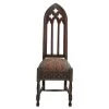 Viollet-le-Duc Brown Mahogany Cathedral Side Chair by Design Toscano
