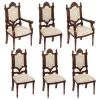 Salon des Rosiers Walnut Mahogany Armchairs and Side Chairs (Set of 6) by Design Toscano -Steve Silver Online Store walnut design toscano dining chairs af91414 64 1000