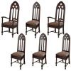Viollet-le-Duc Walnut Mahogany Cathedral Chairs (Set of 2) by Design Toscano -Steve Silver Online Store walnut design toscano dining chairs af951320 64 1000