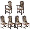 Charles II Walnut Mahogany Armchairs and Side Chairs (Set of 6) by Design Toscano 2 Charles II Walnut Mahogany Armchairs and Side Chairs (Set of 6) by Design Toscano -Steve Silver Online Store walnut design toscano dining chairs af99119 64 1000