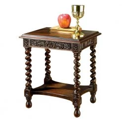 Camberwell Manor 16 in. Brown Standard Rectangle Top Wood Medieval Petite Side Table by Design Toscano -Steve Silver Online Store walnut design toscano end side tables af57258 c3 1000