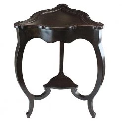 Brighton Manor 24 in. Brown Standard Triangle Top Wood Side Table by Design Toscano