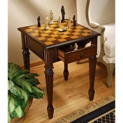 Walpole Manor 20.5 in. Brown Standard Square Top Wood Gaming Chess Table by Design Toscano 13 Walpole Manor 20.5 in. Brown Standard Square Top Wood Gaming Chess Table by Design Toscano -Steve Silver Online Store walnut design toscano end side tables de302 31 1000