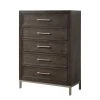 Broomfield 38"D x 18"W x 53"H Walnut 5-Drawer Chest by Steve Silver -Steve Silver Online Store walnut steve silver chest of drawers br950c 64 1000
