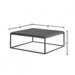 Tekoa 48 in. Walnut Large Square Wood Coffee Table by Steve Silver -Steve Silver Online Store walnut steve silver coffee tables tk100c 40 1000