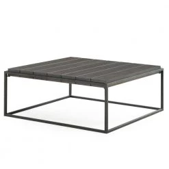 Tekoa 48 in. Walnut Large Square Wood Coffee Table by Steve Silver