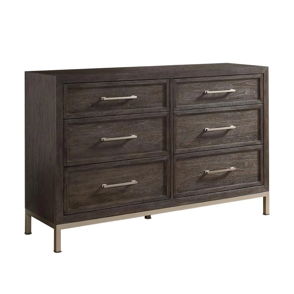 Broomfield 62"W x 18"D x 39"H Walnut Six-Drawer Dresser by Steve Silver 3 Broomfield 62"W x 18"D x 39"H Walnut Six-Drawer Dresser by Steve Silver