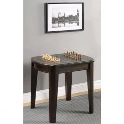 Diletta Game Walnut End Table with Chessboard by Steve Silver -Steve Silver Online Store walnut steve silver end side tables dl250ge 31 1000