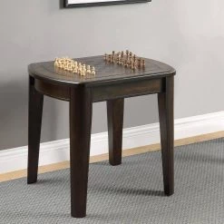 Diletta Game Walnut End Table with Chessboard by Steve Silver -Steve Silver Online Store walnut steve silver end side tables dl250ge 4f 1000