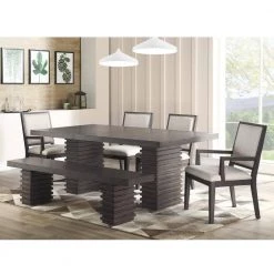 Mila Gray Polyester Arm Chair (Set of 2) by Steve Silver 14 Mila Gray Polyester Arm Chair (Set of 2) by Steve Silver -Steve Silver Online Store washed gray finish steve silver accent chairs mi500a 44 1000