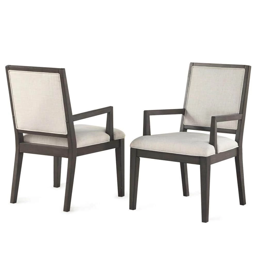 Mila Gray Polyester Arm Chair (Set of 2) by Steve Silver 3 Mila Gray Polyester Arm Chair (Set of 2) by Steve Silver