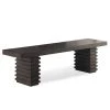 Mila Wahsed Gray Bench 18 in. H x 72 in. W x 15 in. D by Steve Silver -Steve Silver Online Store washed gray finish steve silver dining benches mi500bnbt 64 1000