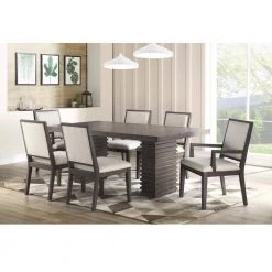 Mila Gray Extendable Dining Table by Steve Silver -Steve Silver Online Store washed gray finish steve silver kitchen dining tables mi500ttb 31 1000
