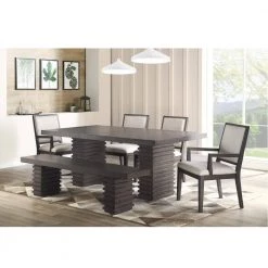 Mila Gray Extendable Dining Table by Steve Silver -Steve Silver Online Store washed gray finish steve silver kitchen dining tables mi500ttb c3 1000