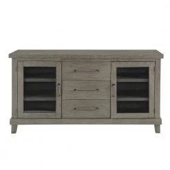 Mila Washed Grey Server with Storage by Steve Silver