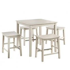 Westlake Weathered Ivory 5-Piece Counter Height Dining Set by Steve Silver