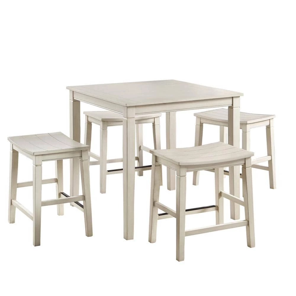Westlake Weathered Ivory 5-Piece Counter Height Dining Set by Steve Silver 3 Westlake Weathered Ivory 5-Piece Counter Height Dining Set by Steve Silver