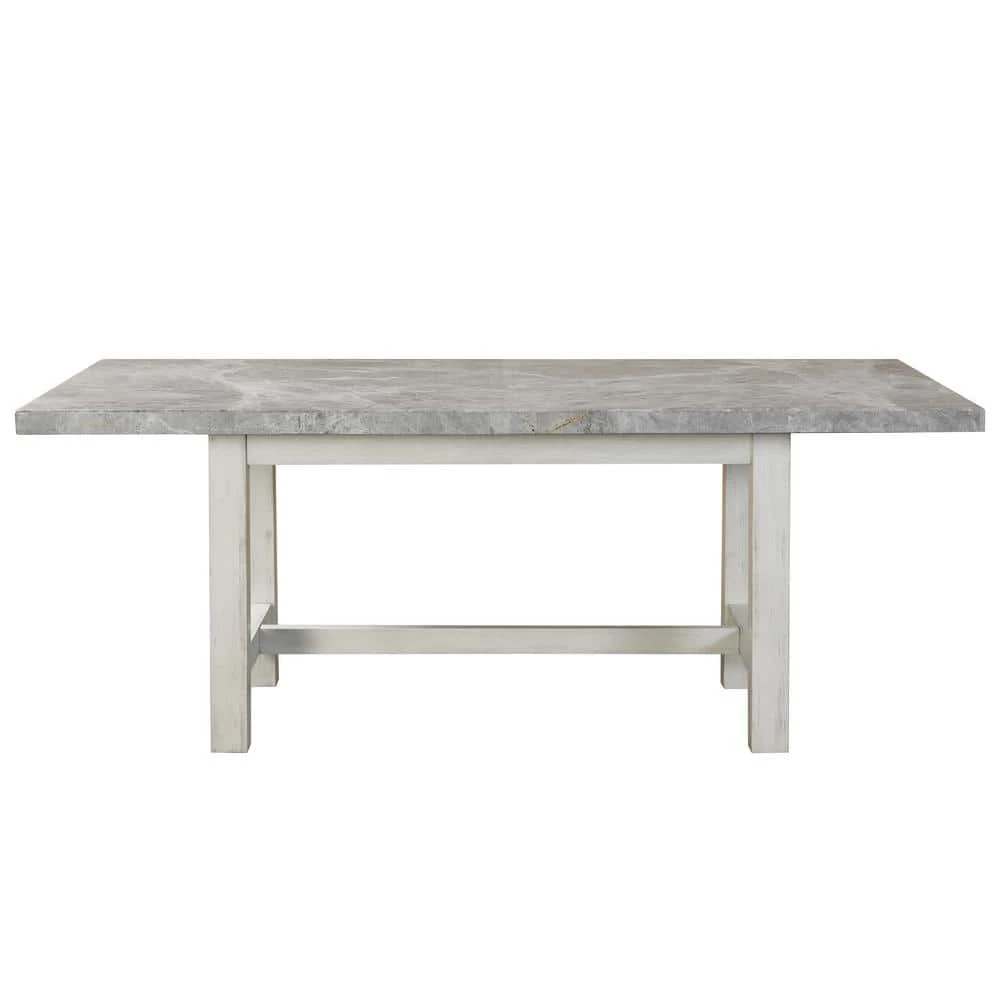 Canova Weathered White Marble Top Dining Table by Steve Silver 3 Canova Weathered White Marble Top Dining Table by Steve Silver