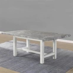 Canova Weathered White Marble Top Dining Table by Steve Silver 9 Canova Weathered White Marble Top Dining Table by Steve Silver -Steve Silver Online Store weathered white wood finish steve silver kitchen dining tables cv500gt c3 1000