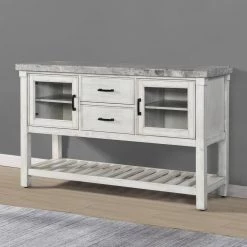 Canova Weathered White Marble Top Server by Steve Silver 11 Canova Weathered White Marble Top Server by Steve Silver -Steve Silver Online Store weathered white wood finish steve silver sideboards buffet tables cv500sv 31 1000