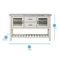 Canova Weathered White Marble Top Server by Steve Silver 10 Canova Weathered White Marble Top Server by Steve Silver -Steve Silver Online Store weathered white wood finish steve silver sideboards buffet tables cv500sv 4f 1000