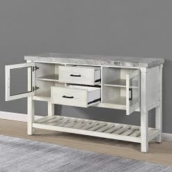 Canova Weathered White Marble Top Server by Steve Silver 9 Canova Weathered White Marble Top Server by Steve Silver -Steve Silver Online Store weathered white wood finish steve silver sideboards buffet tables cv500sv c3 1000