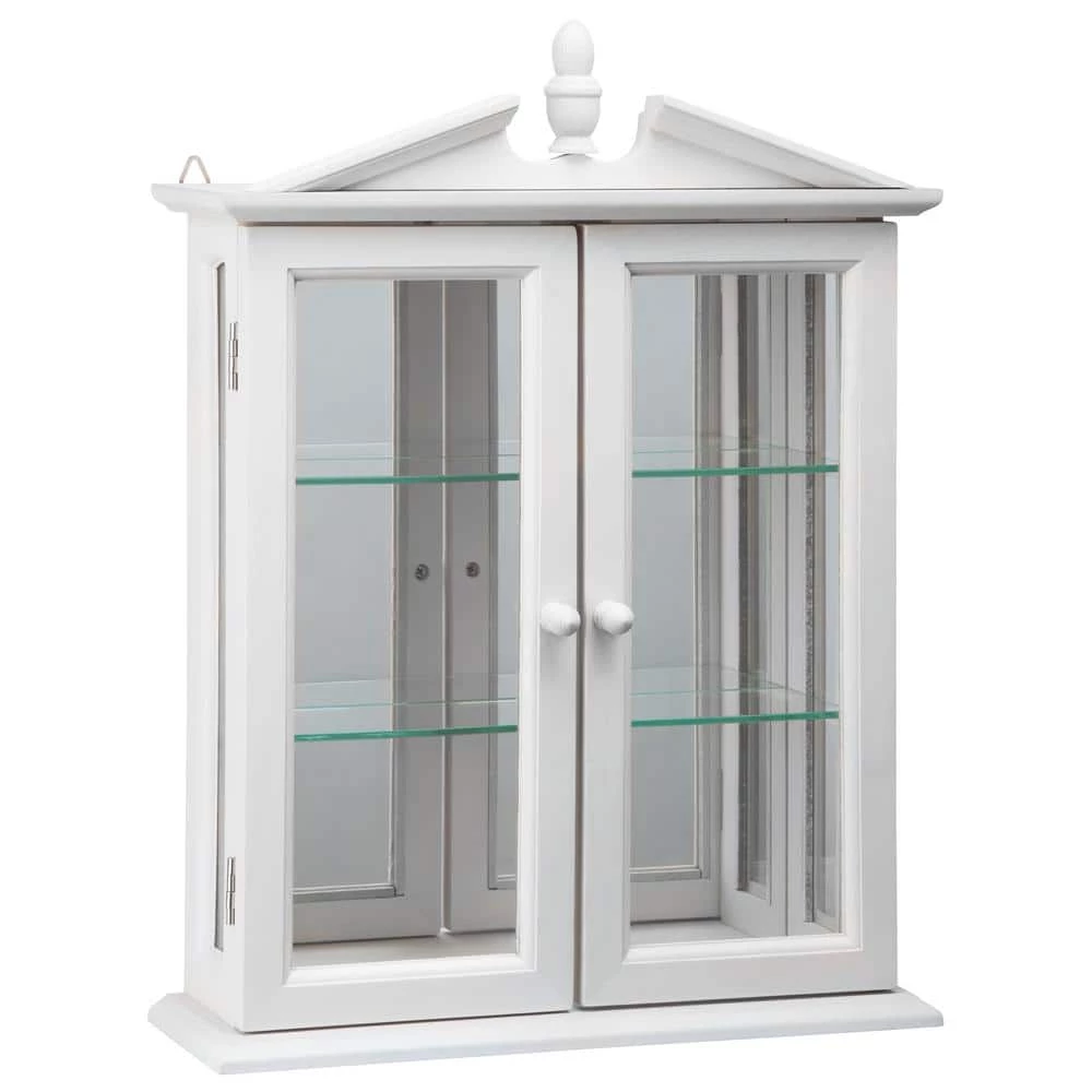 Amesbury Manor White Hardwood Wall Curio Accent Cabinet by Design Toscano 3 Amesbury Manor White Hardwood Wall Curio Accent Cabinet by Design Toscano