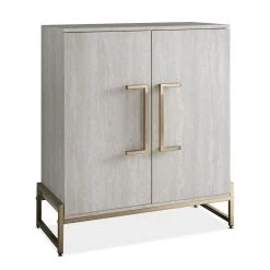 Larkin Faux Marble Wine Cabinet by Steve Silver