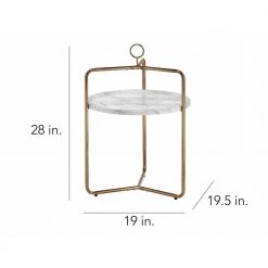 Miro 19.5 in. W White/Gold Side Table by Steve Silver -Steve Silver Online Store white gold steve silver end side tables mr200eg c3 1000