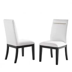 Yves White Dining Side Chair (Set of 2) by Steve Silver