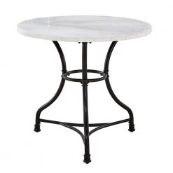 Claire White Marble Cafe Table by Steve Silver