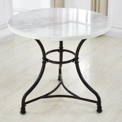 Claire White Marble Cafe Table by Steve Silver -Steve Silver Online Store white steve silver kitchen dining tables cr340t c3 1000