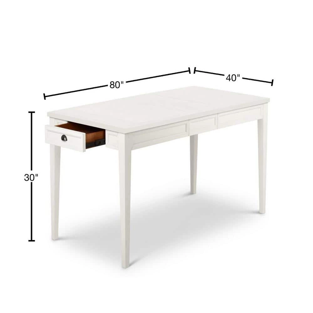 Cayla White Extendable Dining Table by Steve Silver 5 Cayla White Extendable Dining Table by Steve Silver - Image 3
