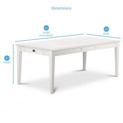 Cayla White Extendable Dining Table by Steve Silver 18 Cayla White Extendable Dining Table by Steve Silver -Steve Silver Online Store white steve silver kitchen dining tables cy400tw 44 1000