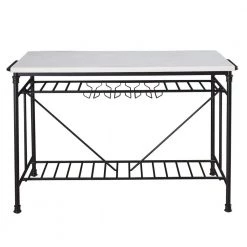 Claire White Marble Kitchen Island by Steve Silver