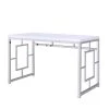 24 in. Rectangular White Writing Desk by Steve Silver
