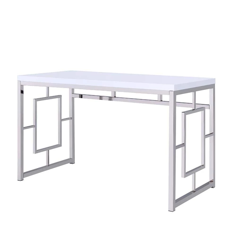 24 in. Rectangular White Writing Desk by Steve Silver 3 24 in. Rectangular White Writing Desk by Steve Silver