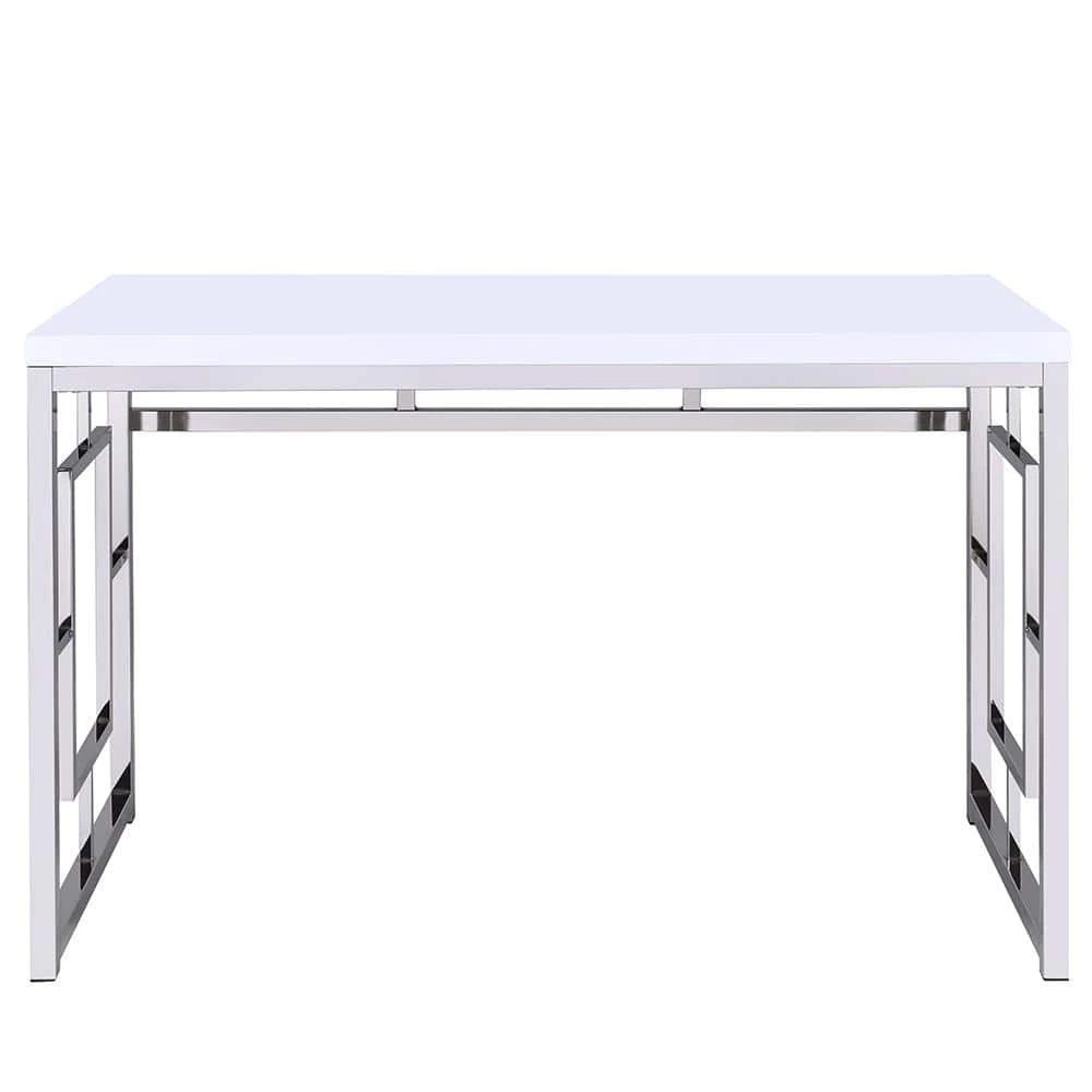 24 in. Rectangular White Writing Desk by Steve Silver 7 24 in. Rectangular White Writing Desk by Steve Silver - Image 5